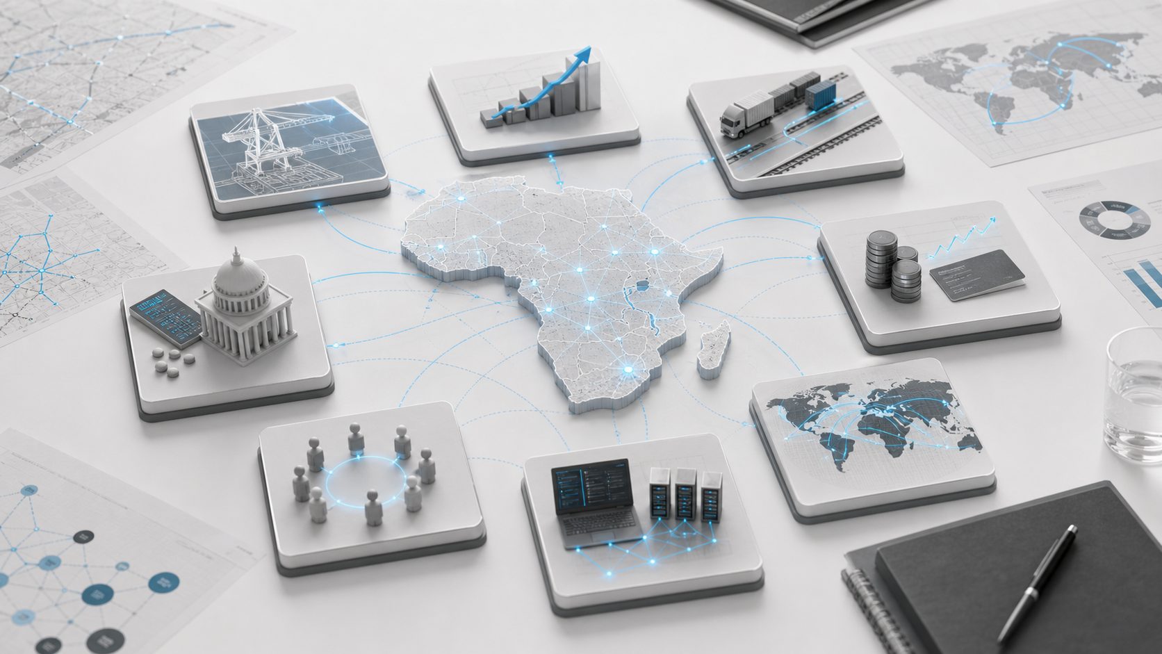 Connected port, industrial, mobility and trade systems